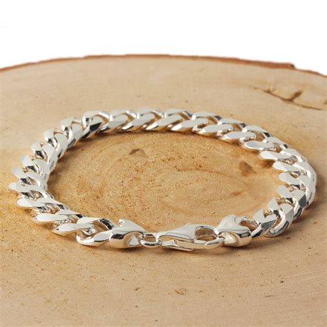 mens silver braclet|men's solid silver bracelet heavy.